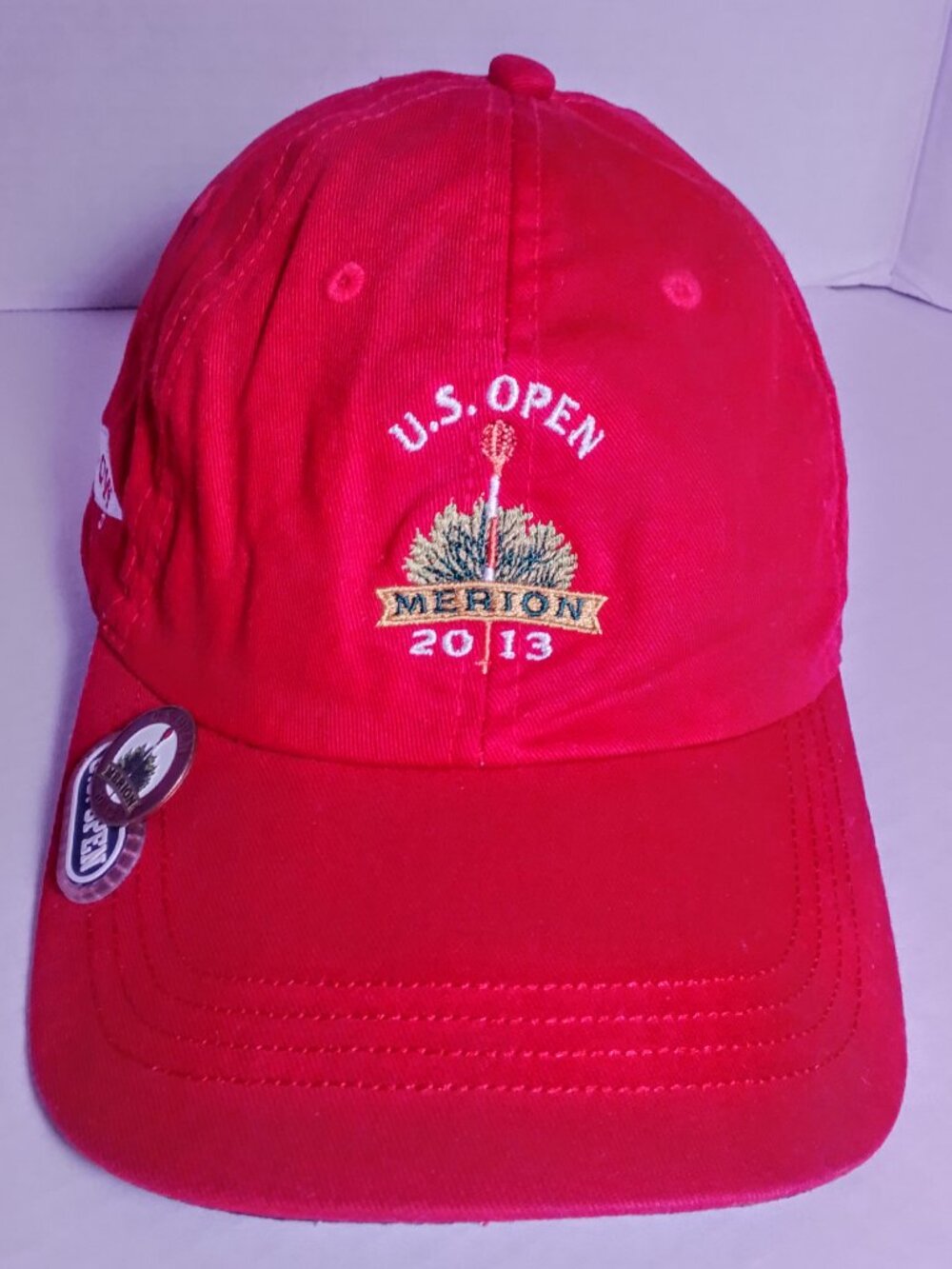 2013 MERION 113th US Open Golf WITH Official Ball Marker Ahead Extreme Dow Cap